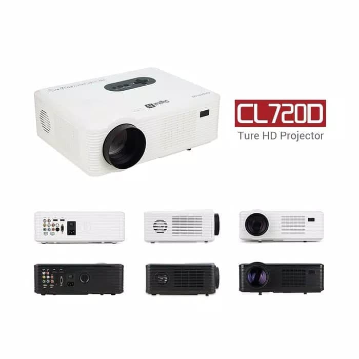 Cheerlux CL720D Projector CL720 Support Digital TV dan Analog TV - Hitam