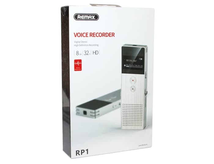 REMAX HD Dual Mic Portable Voice Recorder RP1 Perekam Suara Digital - Emas - Image 2