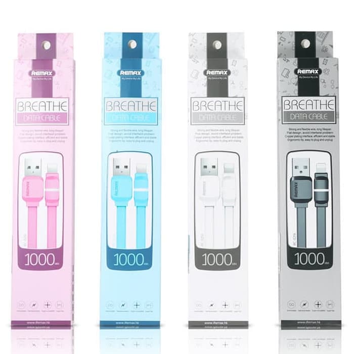 Remax Breathe Lightning Data Cable for iPhone - RC-029i - White - Image 3