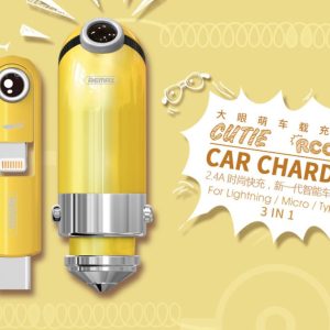 REMAX CUTIE CAR CHARGER BLACK RCC211
