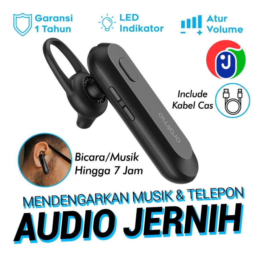 Oraimo OEB-E34S Earphone Wireless Bluetooth Elit2 Original Garansi