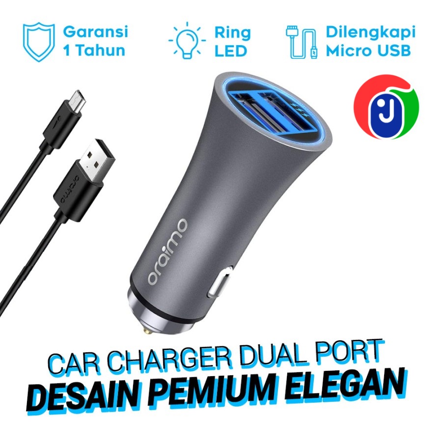 Oraimo Car Charger Roket OCC-71D Original Garansi Resmi / Car Charger