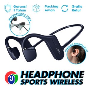 REMAX RB-S32 Headphone Wireless Bluetooth Sports Original Garansi - Biru